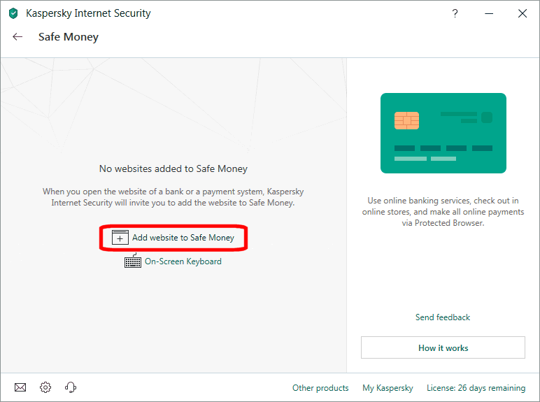 Can T Enter Payment Card Details When Using Kaspersky Internet Security Fanatical Com Customer Services