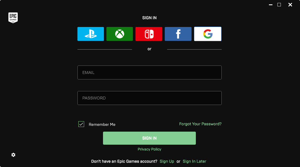 Como acessar conta da Epic Games criada com login do Facebook