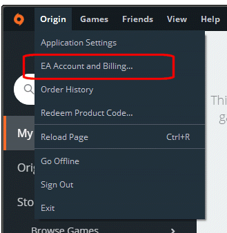 EA Account – Origin